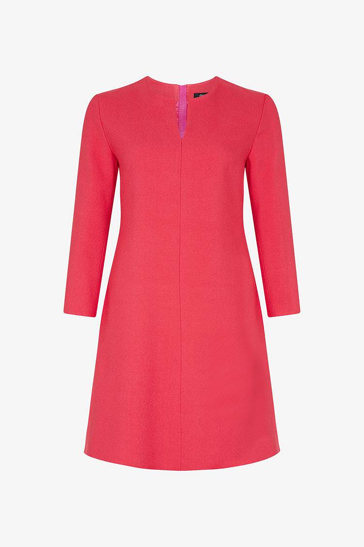 Sly 010 Minimalistisches langärmliges Kleid aus Crêpe Preisnachlass