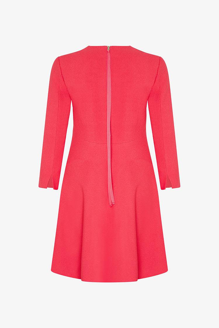 Sly 010 Minimalistisches langärmliges Kleid aus Crêpe Preisnachlass