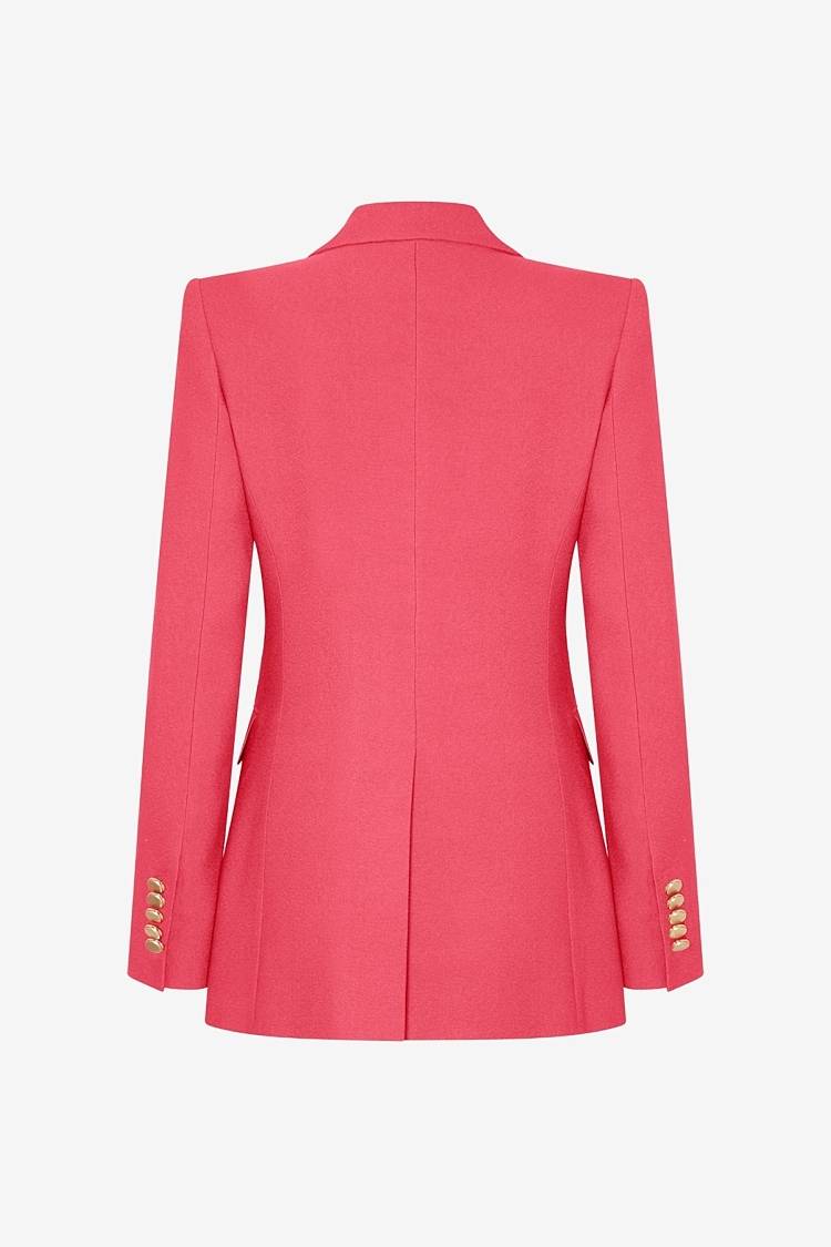 Sly 010 Taillierter Einknopf-Blazer aus Crêpe-Envers-Satin Saisonschlussverkauf