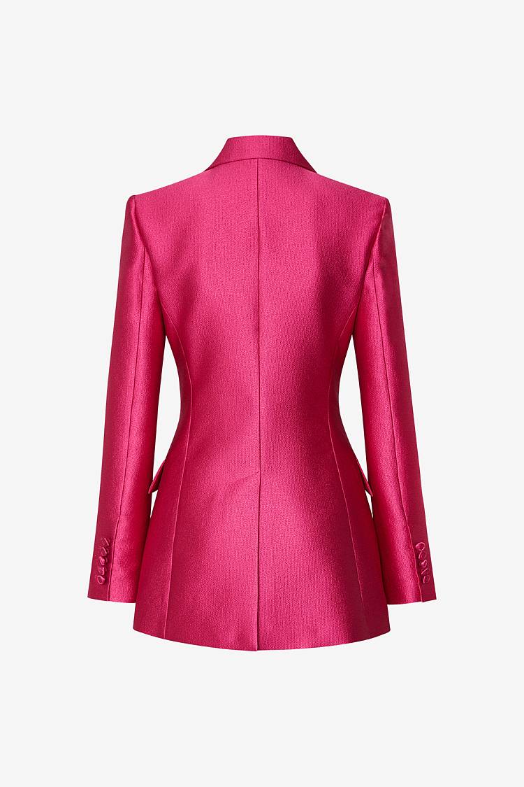 Sly 010 Asymmetrischer taillierter Blazer aus Taft Lagerräumung
