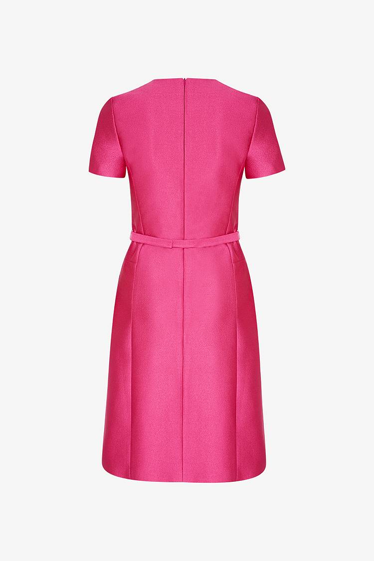Sly 010 Elegantes Midi-Kleid mit Stoffgürtel Online Outlet