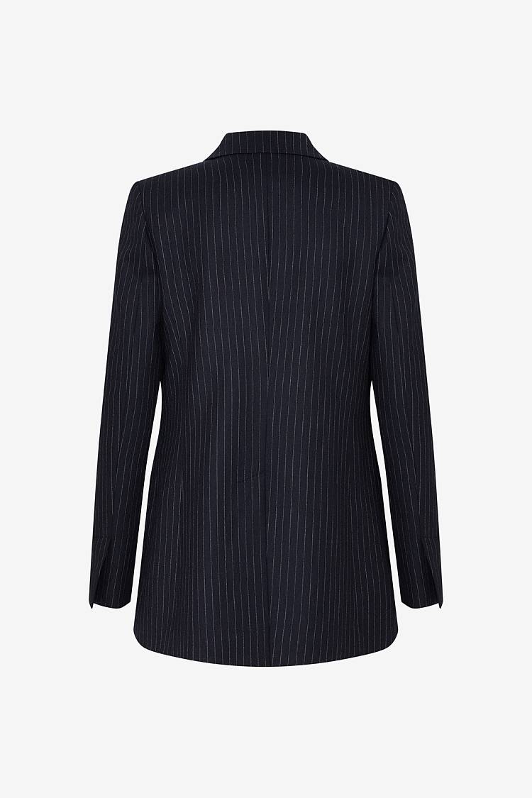 Sly 010 Knopfloser Nadelstreifen-Blazer aus Wolle Letzter Tag