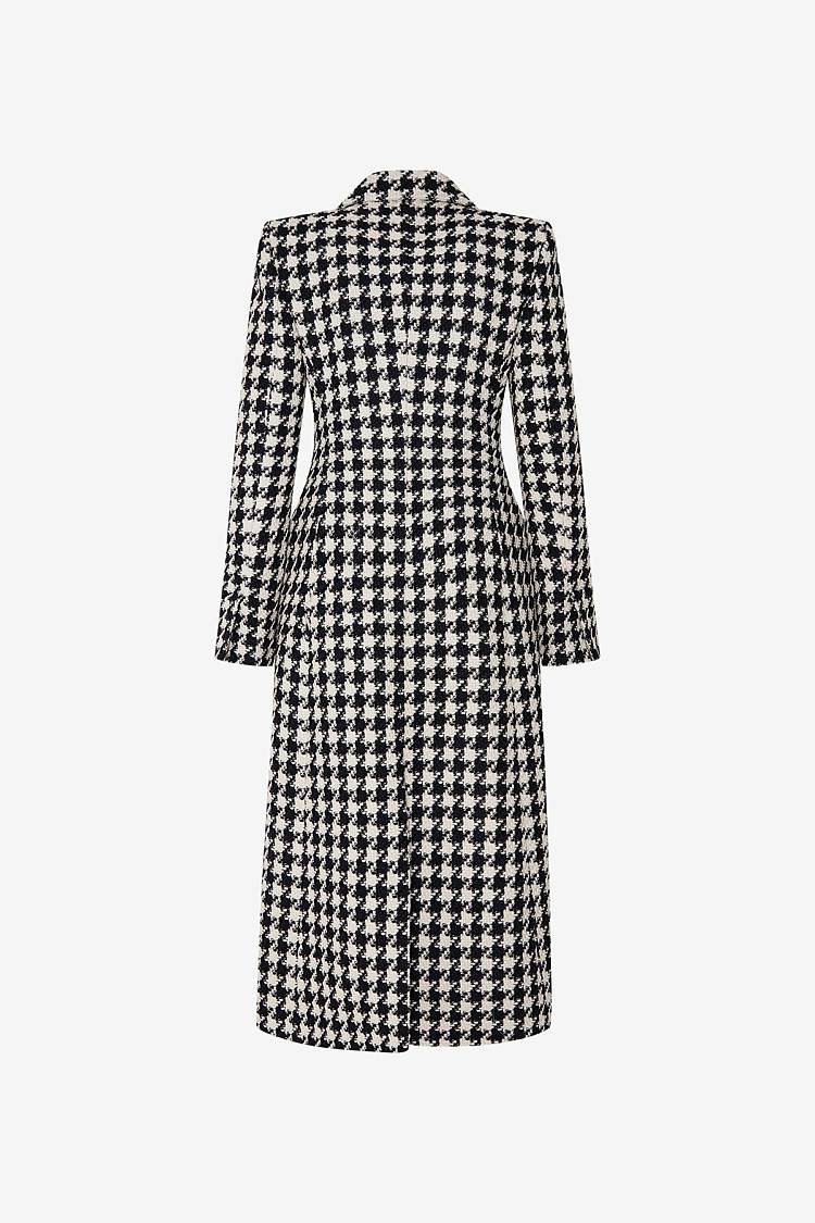 Sly 010 Tailored Coat with Houndstooth Pattern Vierteljährliche Förderung