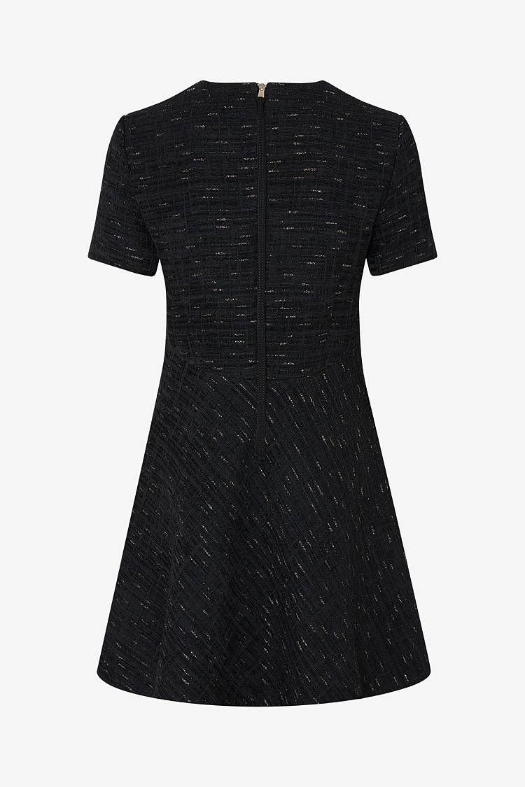 Sly 010 Schlichtes Tweedkleid mit Seitentaschen Fabrik Onlineshop