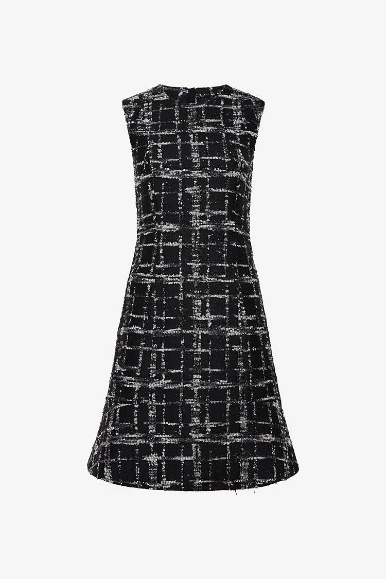 Sly 010 Ärmelloses tailliertes Tweed-Kleid Großer Ausverkauf