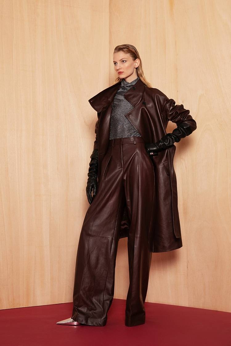 Sly 010 Elegante Marlene-Hose aus weichem Nappa-Leder Super Sparpreis