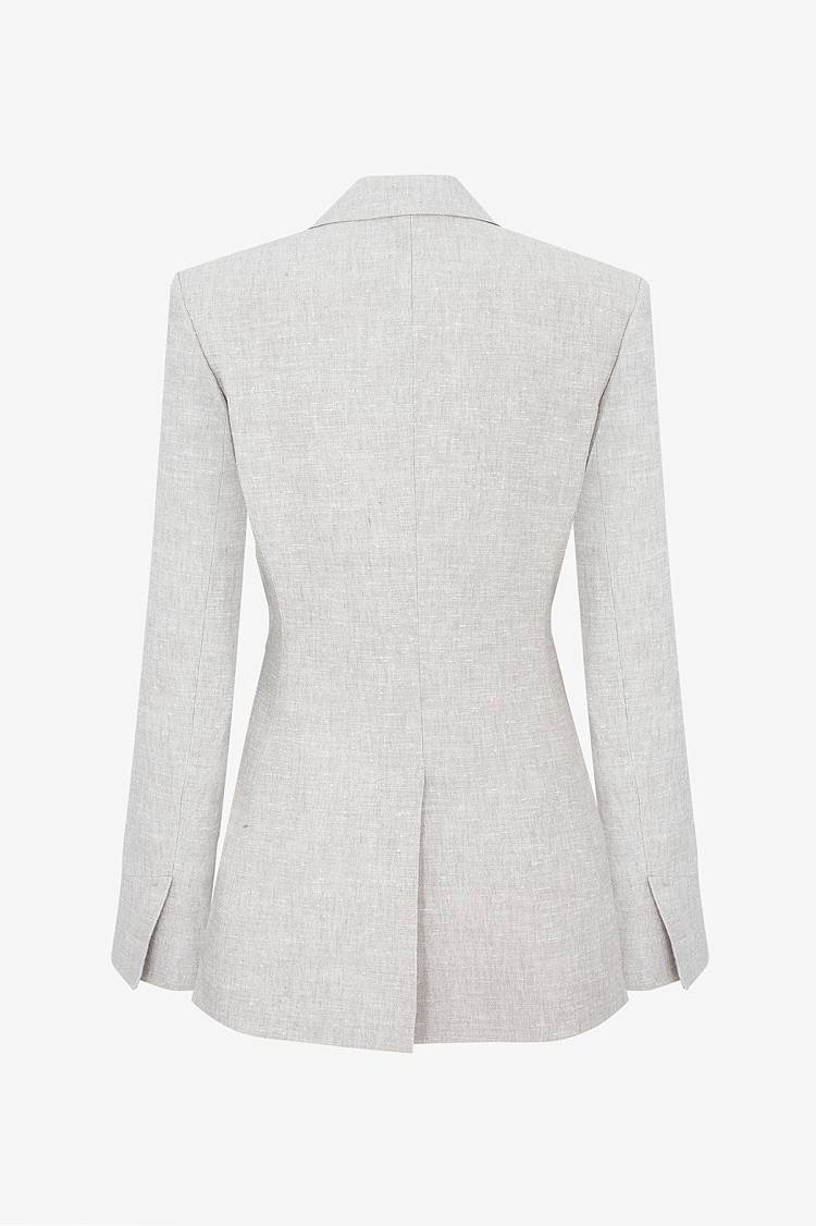 Sly 010 Blazer mit Volant aus Leinengemisch Black Friday Preise