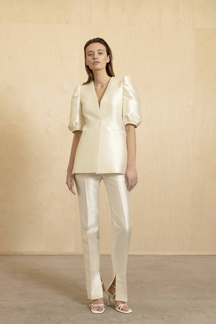 Sly 010 Bridal Blazer mit kurzen Ärmeln im Angebot