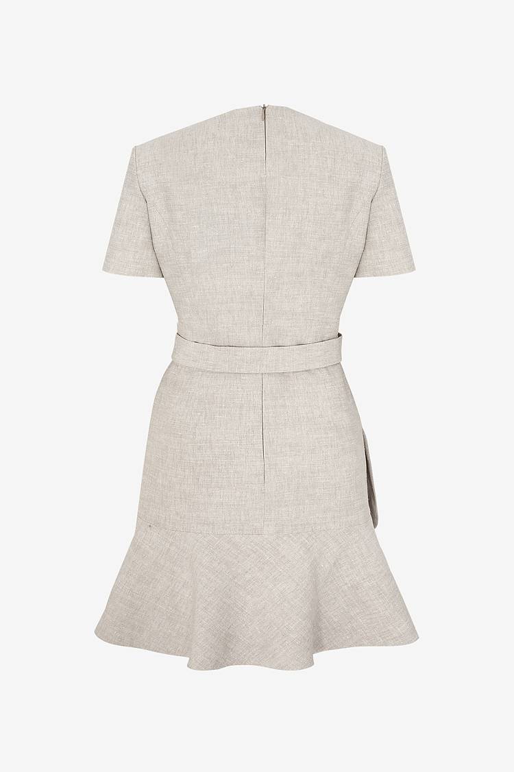 Sly 010 Kurzärmliges Kleid aus Viskose-Leinen Cyber Monday