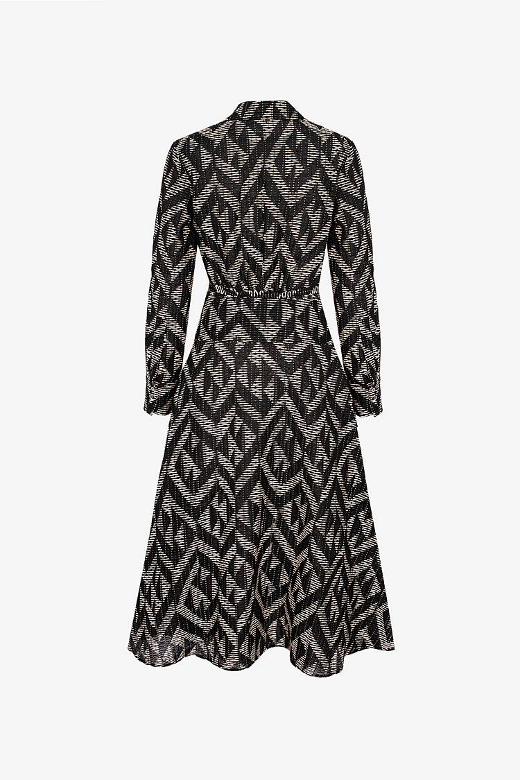 Sly 010 Midi-Wickelkleid mit grafischem Muster Begrenzte Freigabe