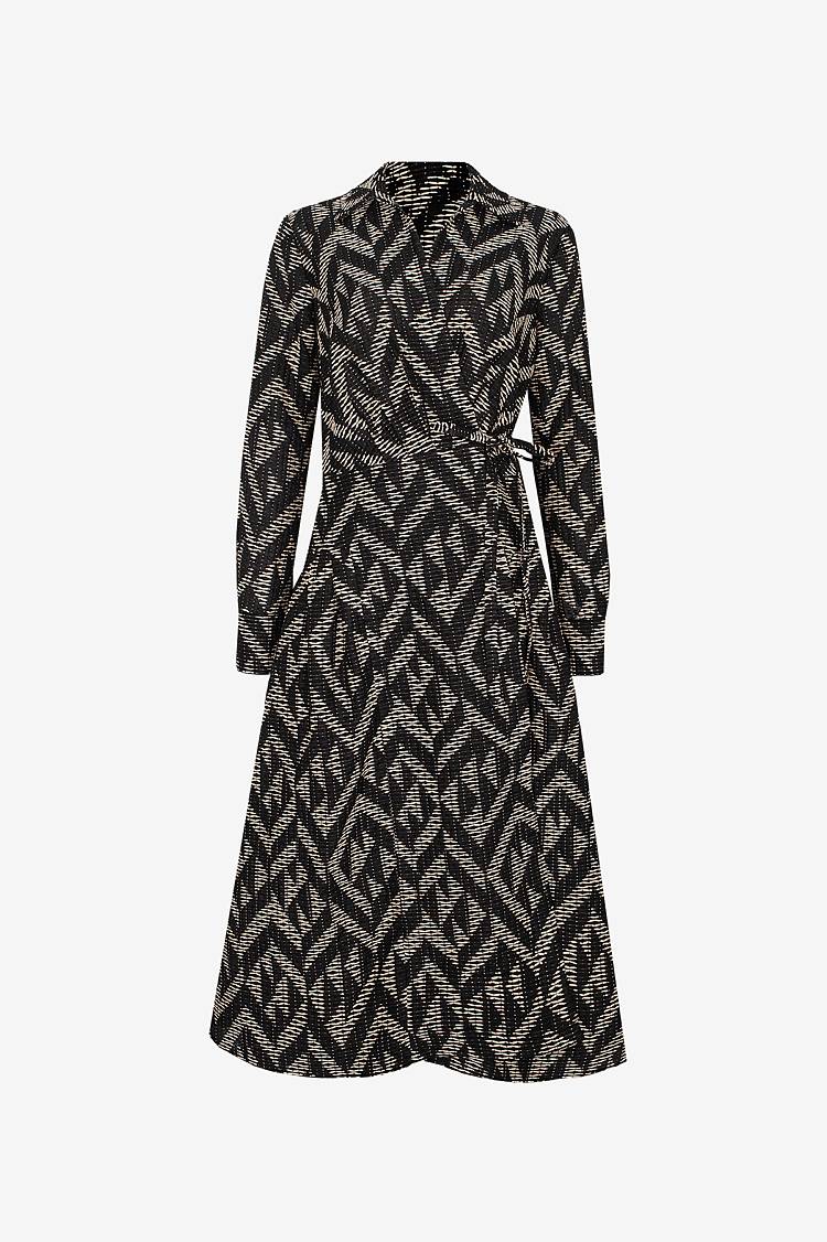 Sly 010 Midi-Wickelkleid mit grafischem Muster Begrenzte Freigabe