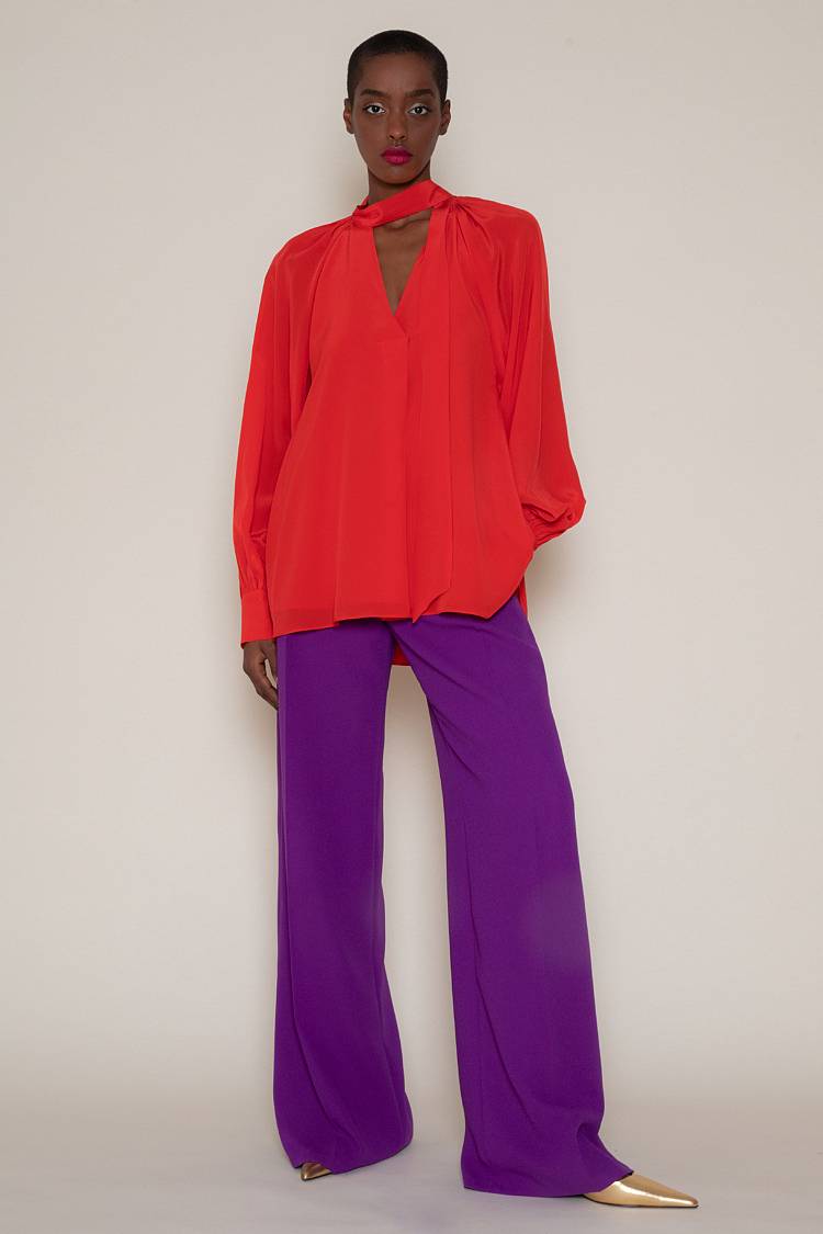 Sly 010 Seidenbluse mit Schluppe Neueste Stile