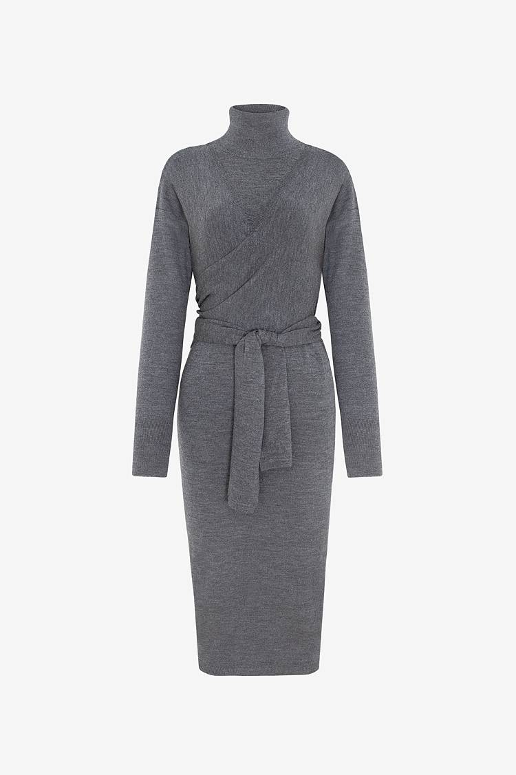 Sly 010 **Strickkleid mit Bindegürtel** Super Rabatt