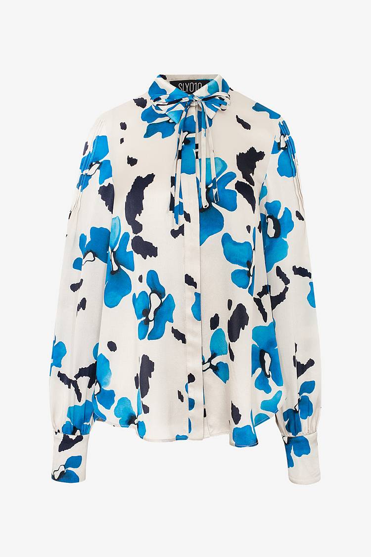 Sly 010 Seidenbluse mit floralem Print Rabatte dieses Monats