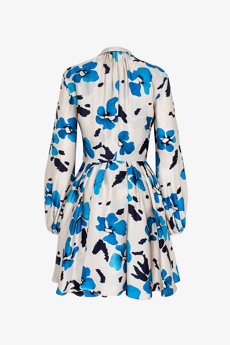 Sly 010 Kleid aus Seide mit Blumenmuster Begrenztes Angebot