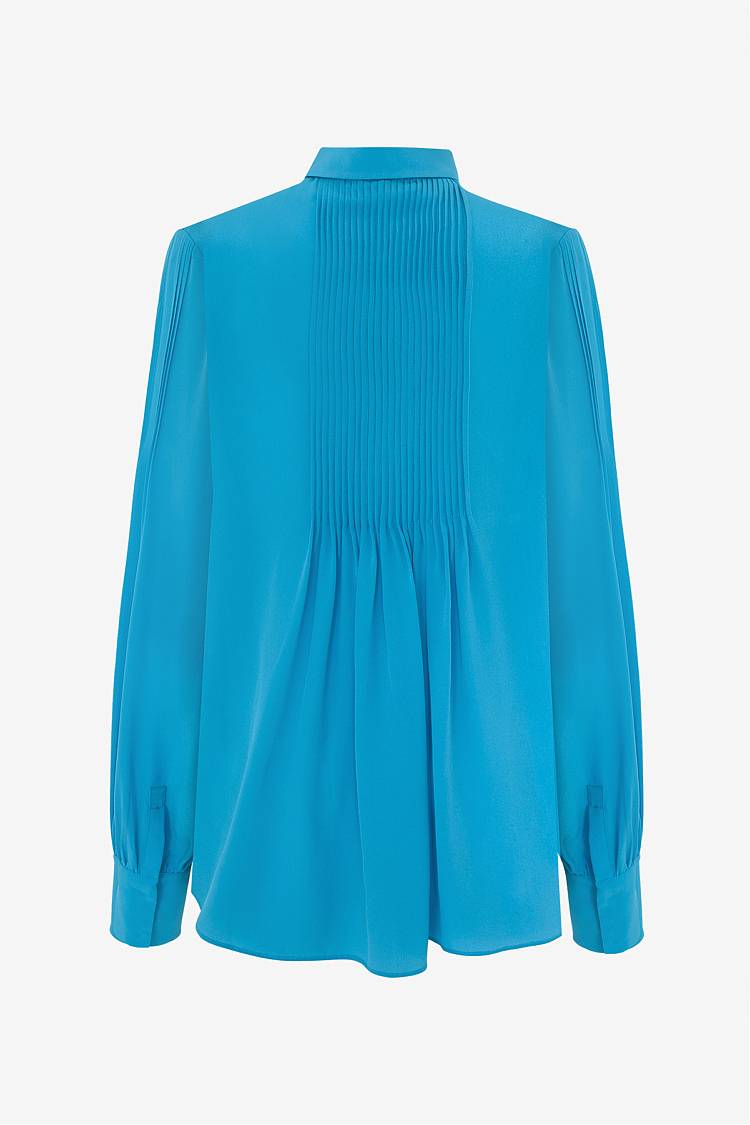 Sly 010 Seidenbluse mit plissierten Ärmeln Online Shopping