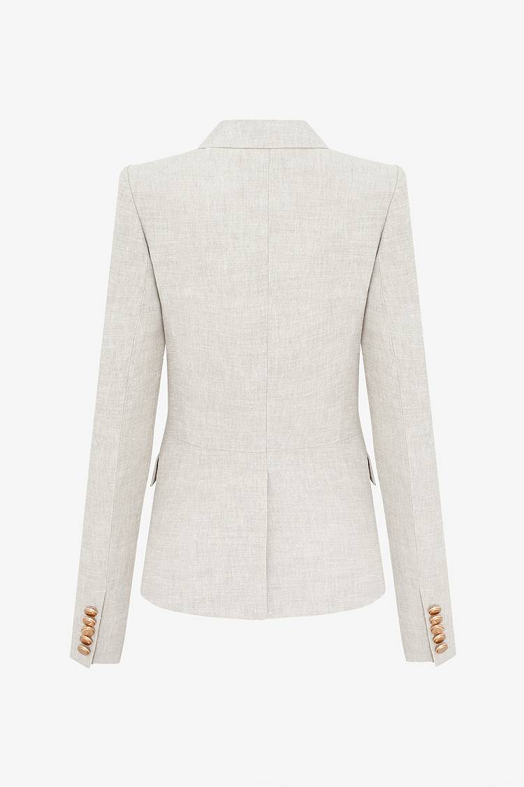 Sly 010 Doppelreihiger Blazer aus Leinengemisch Online Outlet