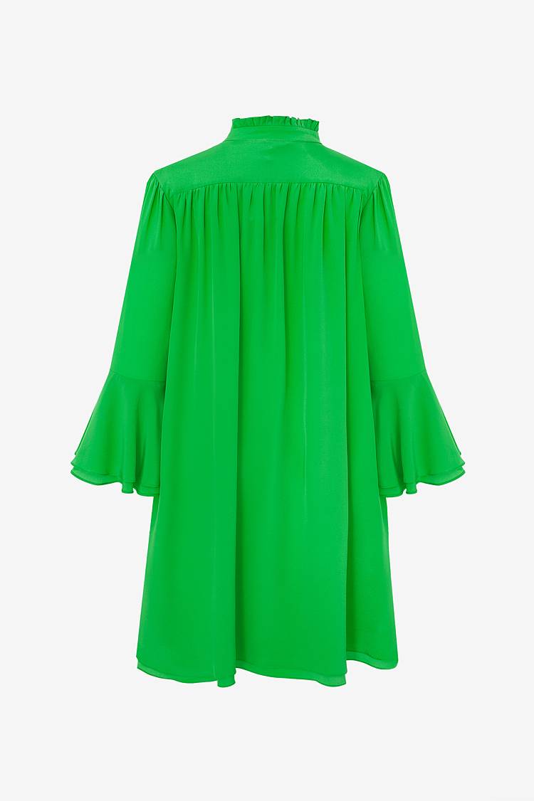 Sly 010 Kleid mit Trompetenärmel aus reiner Seide Letzter Tag