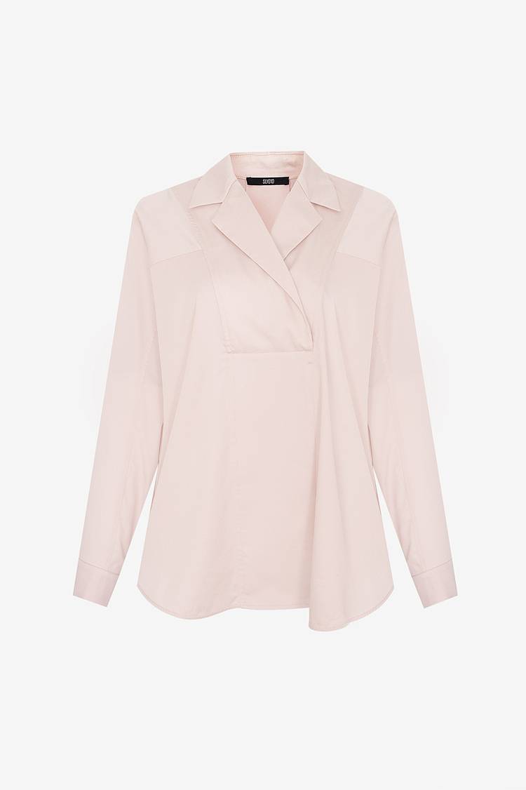 Sly 010 Baumwollbluse mit offenem Hemdkragen Rabatte dieses Monats