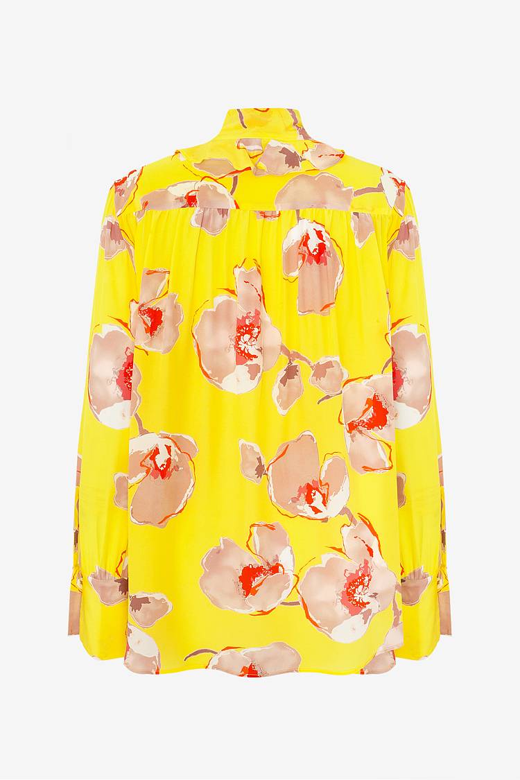 Sly 010 Seidenbluse mit Bindekragen Valentinstagsangebot