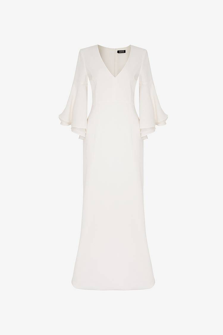 Sly 010 Kleid mit Volant-Ärmeln Super Sparpreis