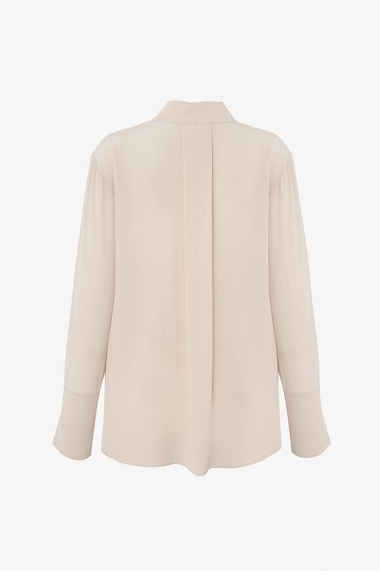 Sly 010 Schlichte Seidenbluse mit V-Ausschnitt Bis zu 55% Rabatt