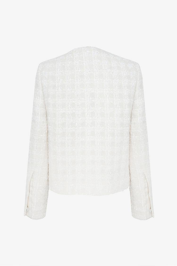 Sly 010 Jacke aus Tweed mit verdeckter Knopfleiste Nur noch ein Tag übrig