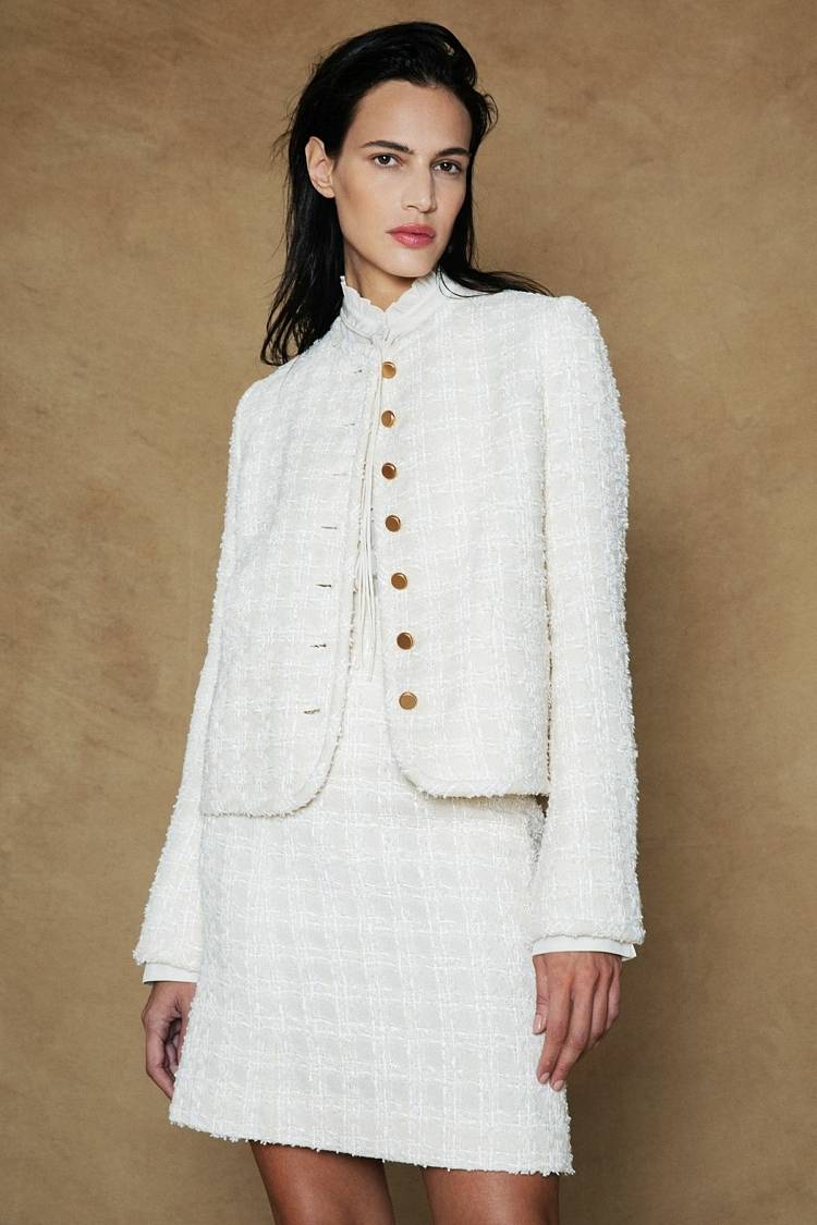 Sly 010 Hoch taillierter Tweed-Minirock Super Rabatt