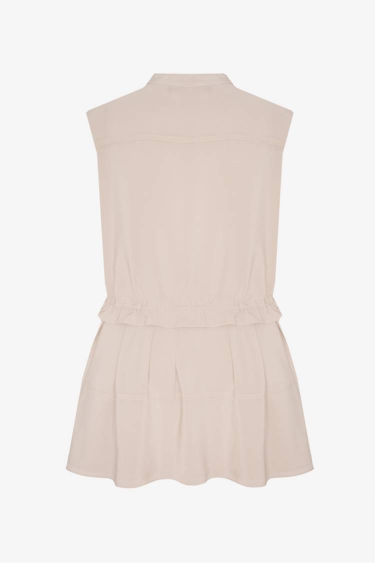 Sly 010 Ärmellose Chiffon-Bluse 50% Rabatt mit kostenlosem Versand