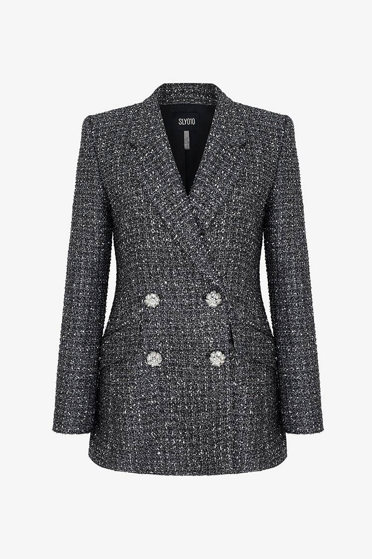 Sly 010 **Doppelreihiger Blazer aus Tweed** Online