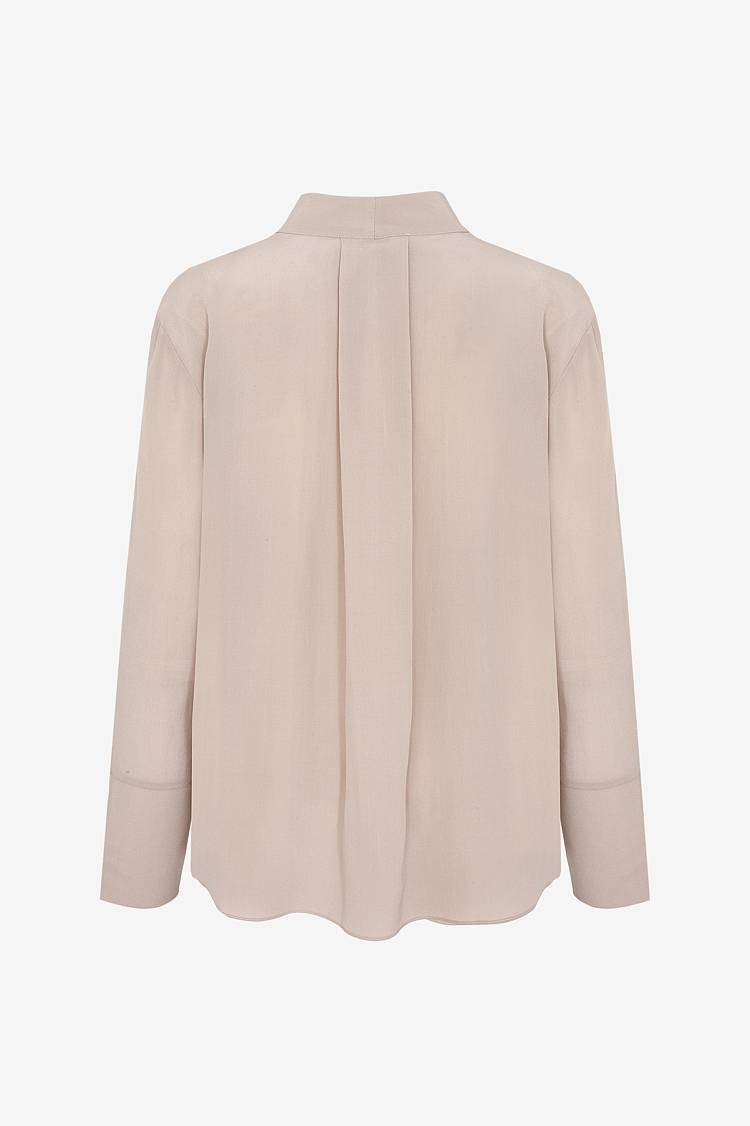 Sly 010 Schlichte Seidenbluse mit V-Ausschnitt Fabrikpreis
