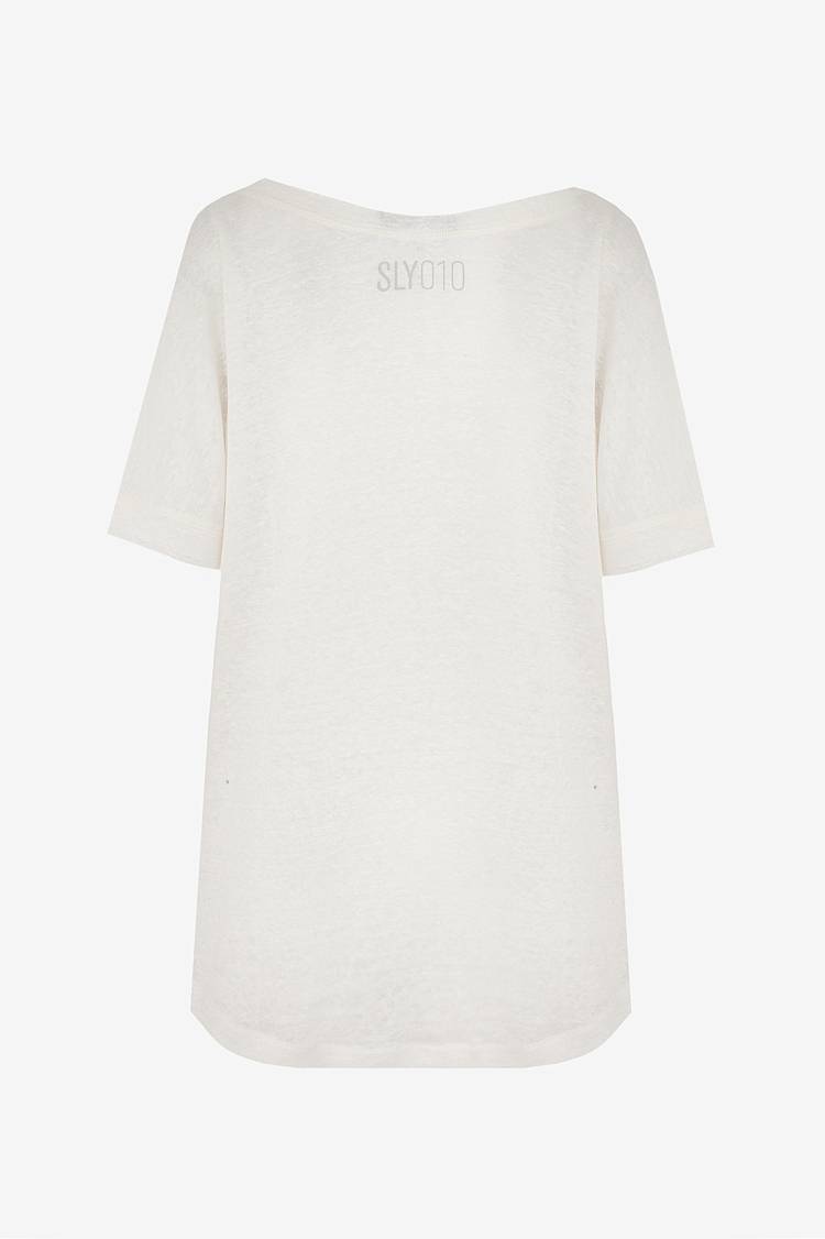 Sly 010 T-Shirt aus Leinen mit Rundhalsausschnitt Rabatt