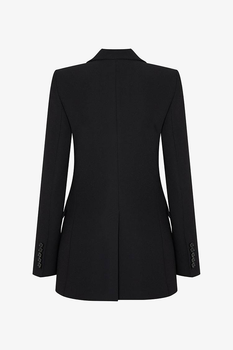 Sly 010 Asymmetrischer Blazer aus Crêpe-Envers-Satin Exklusive Angebote