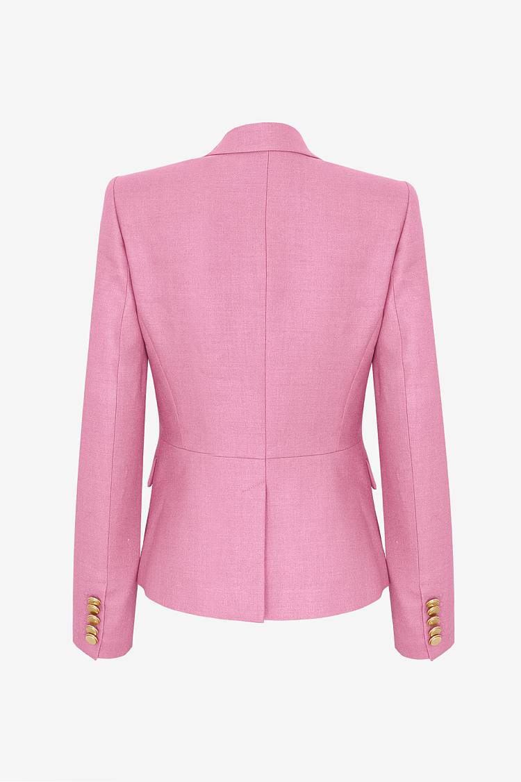 Sly 010 Doppelreihiger Blazer aus Wolle-Seide-Gemisch Neueste Stile