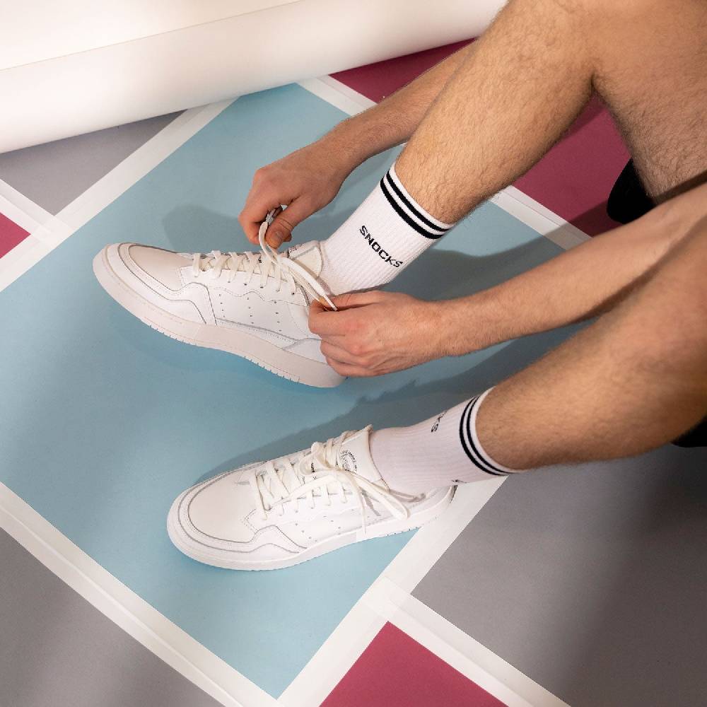 Snocks Hohe Sportsocken mit Streifen aus Bio-Baumwolle 50% Rabatt für begrenzte Zeit