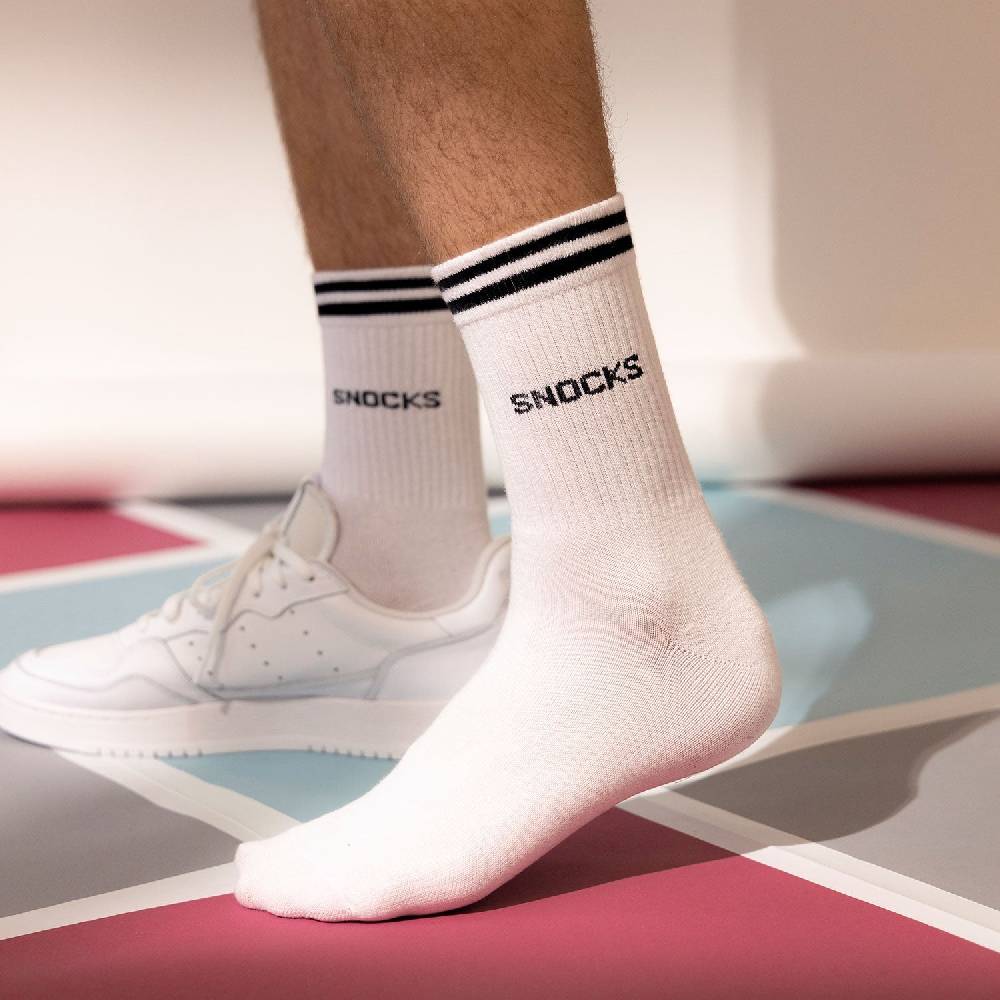 Snocks Hohe Sportsocken mit Streifen aus Bio-Baumwolle Auslauf