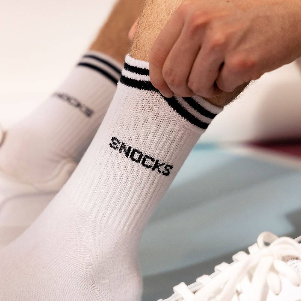 Snocks Hohe Sportsocken mit Streifen aus Bio-Baumwolle Auslauf