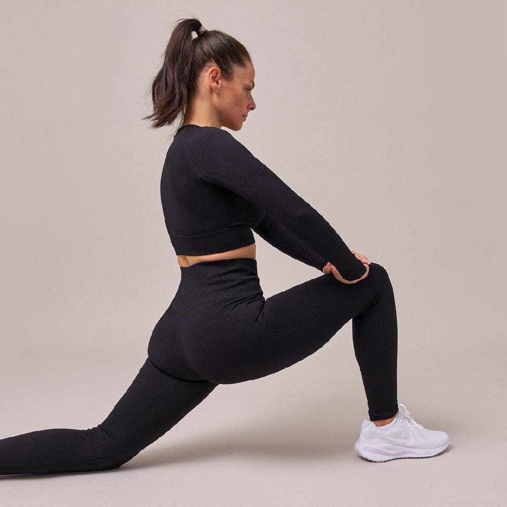 Snocks Gerippte Leggings aus recyceltem Polyamid Begrenzte Freigabe