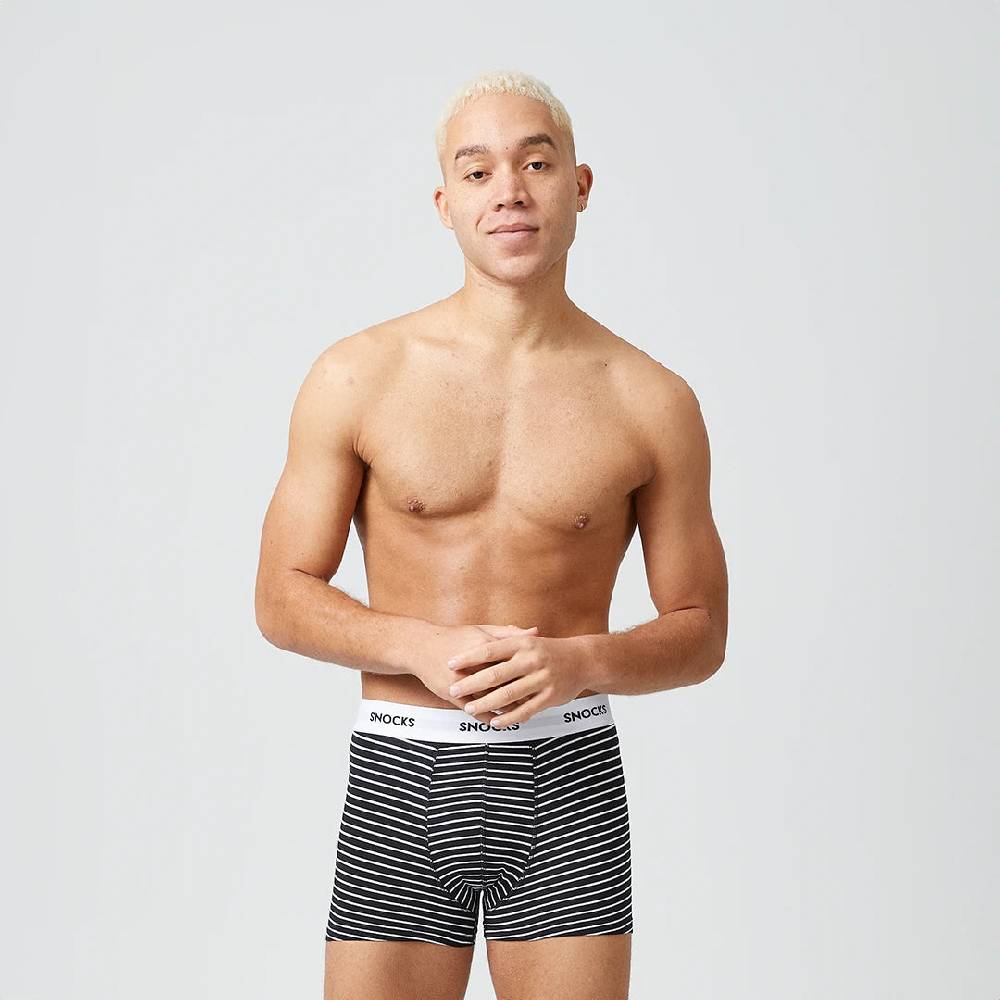 Snocks Boxershorts mit Streifen aus Bio-Baumwolle Clearance-Verkauf