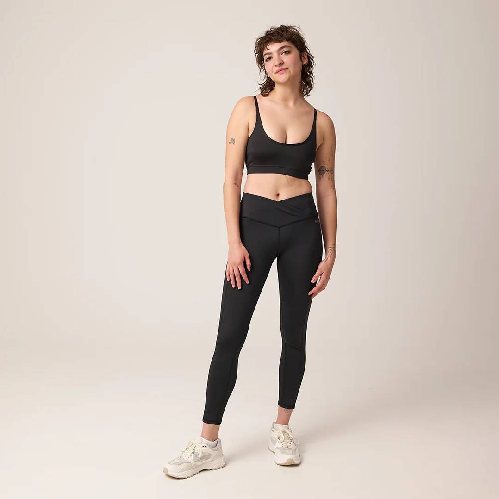 Snocks High Waist Leggings V Cross aus recyceltem Polyester Tiefpreis