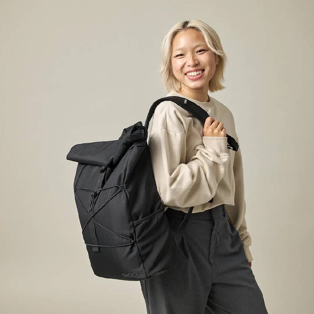 Snocks Rolltop Rucksack aus recyceltem Polyester Super Sparpreis