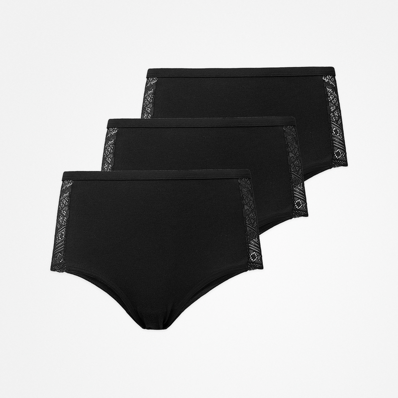Snocks High Waist Hipster Panties mit Spitze aus Bio-Baumwolle JETZT KAUFEN
