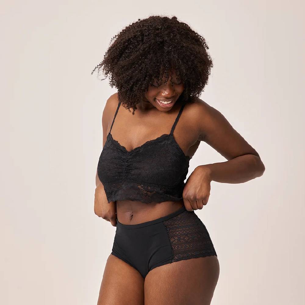 Snocks High Waist Hipster Panties mit Spitze aus Bio-Baumwolle JETZT KAUFEN