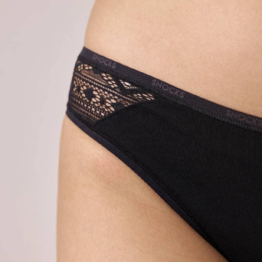 Snocks Damenslips mit Spitze aus Bio-Baumwolle Schlussverkauf