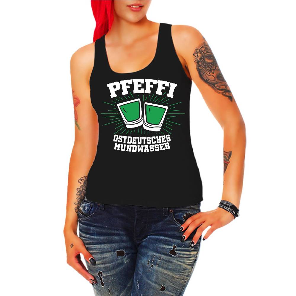 Spass Kostet Frauen Trägershirt Pfefferminz Ostdeutsches Mundwasser