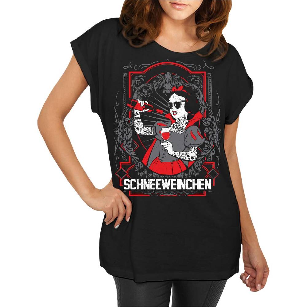 Spass Kostet Longshirt Damen weit geschnitten Schneeweinchen Lagerräumung