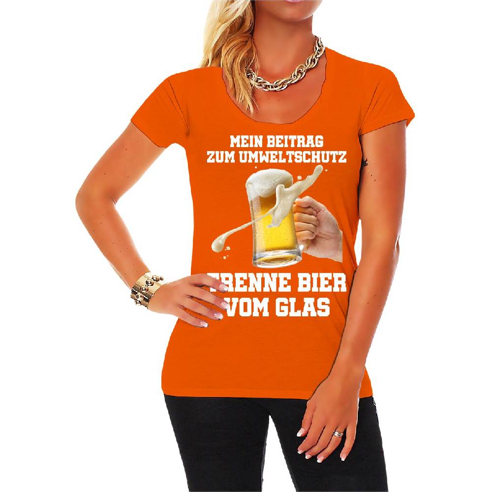 Spass Kostet Frauen T-Shirt Umweltschutz Trenne Bier vom Glas Sonderangebot der Fabrik