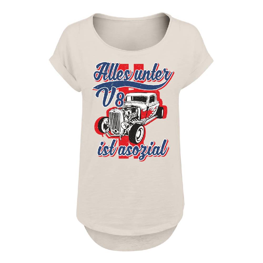 Spass Kostet Frauen Long Slub T-Shirt Alles unter V8 ist asozial