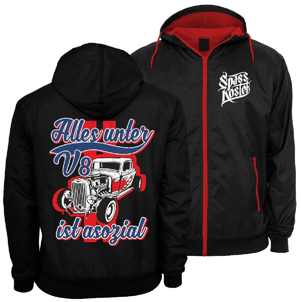 Spass Kostet Männer Windbreaker Regenjacke Alles unter V8 ist asozial Begrenzte Freigabe