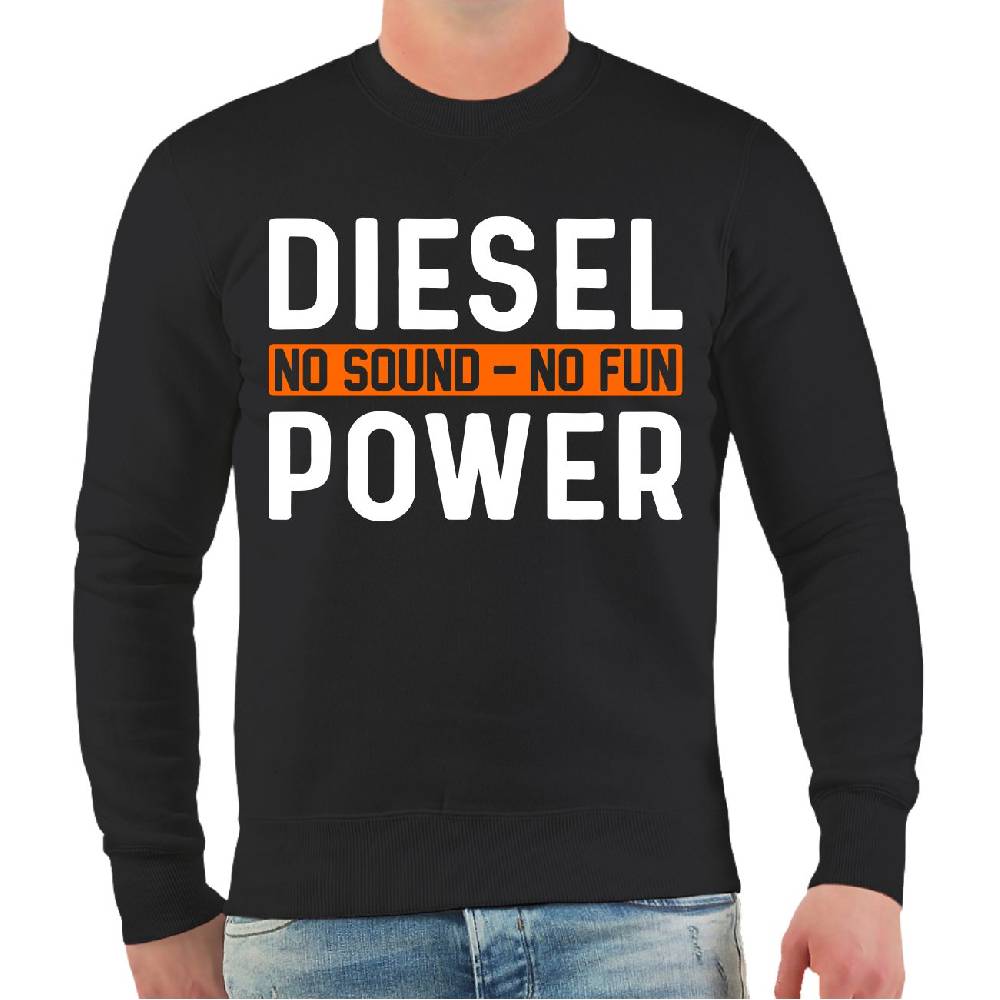 Spass Kostet Männer Sweatshirt Diesel Power No Sound No Fun Blitzangebot